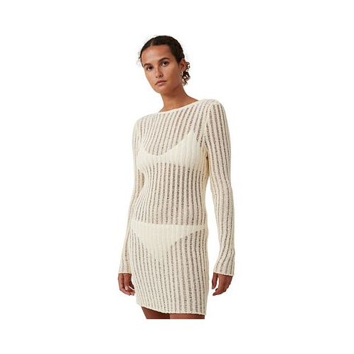 COTTON ON Womens Ladder Knit Mini Dress