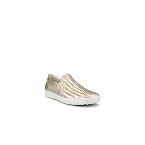 Ecco Womens Soft 7 Woven Slip-On Sneakers