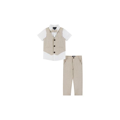 Andy & Evan Toddler/Child Boys Blue Four Piece Buttondown and Vest Set
