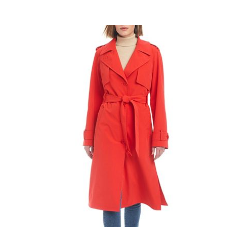 Kate Spade new york Womens Maxi Belted Water-Resistant Trench Coat