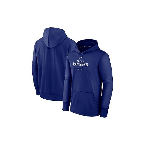 Nike Mens Royal Texas Rangers Authentic Collection Practice Performance Pullover Hoodie