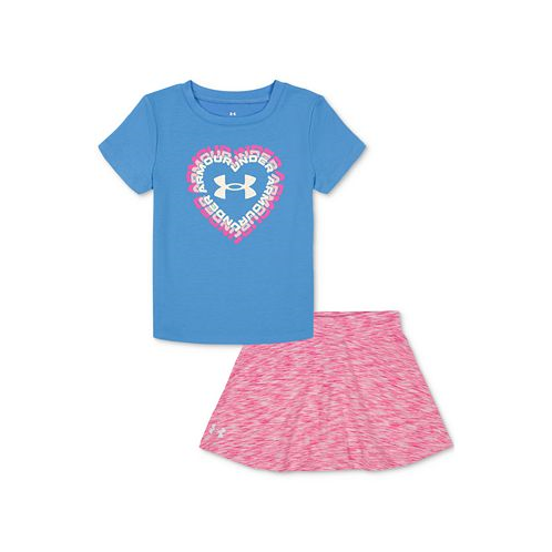 Under Armour Toddler & Little Girls Heart T-Shirt & Skort 2 Piece Set