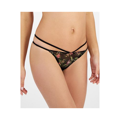 I.N.C. International Concepts Womens Tropical Flowers Mesh Thong Underwear