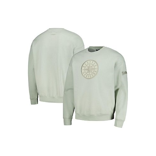 Pro Standard Mens Green Seattle Mariners Neutral Drop Shoulder Pullover Sweatshirt