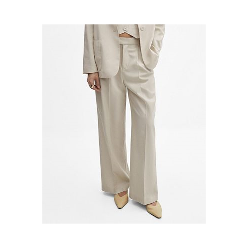 MANGO Womens Pleated Suit Pants