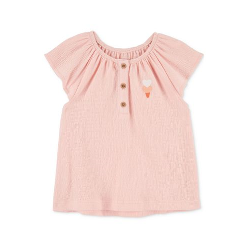 Carters Toddler Girls Ice Cream Crinkle Jersey Top