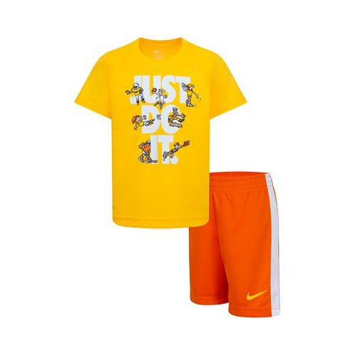 Nike Little Boys Just Do It Graphic Dri-FIT T-Shirt & Tricot Shorts 2 Piece Set