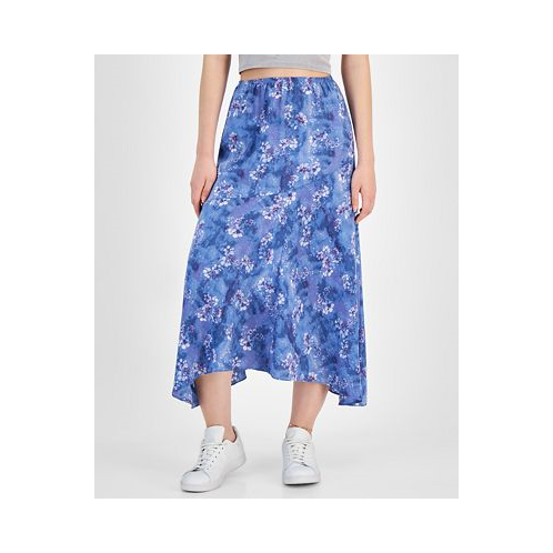 Hippie Rose Juniors Printed Asymmetric Maxi Skirt