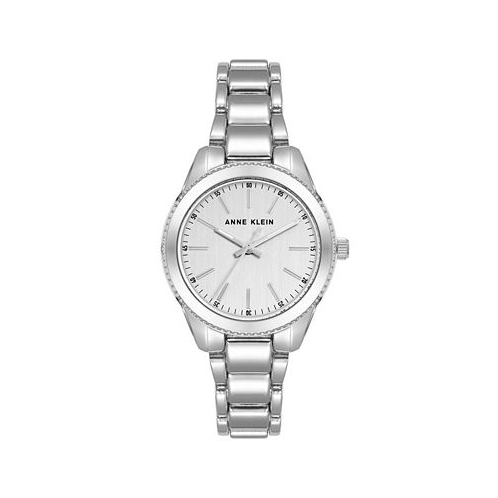Anne Klein Womens Quartz Silver-Tone Alloy Link Bracelet Watch 30mm