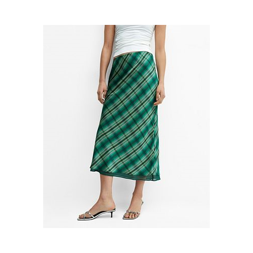 MANGO Womens Printed Midi Skirt