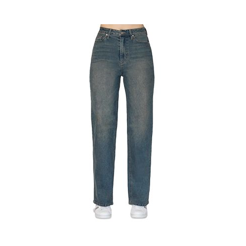 Madden Girl Juniors Ultra 90s Faded Wide-Leg Jeans