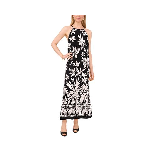 Vince Camuto Womens Printed Sleeveless Maxi Dress
