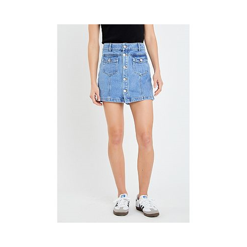 Grey Lab Womens Denim Skort