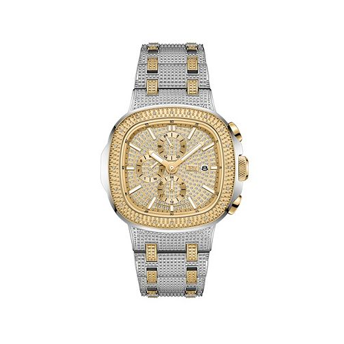 Jbw Mens Diamond (1/5 ct. t.w.) Watch in 18k Gold-Plated Two-tone Stainless-steel Watch 48mm