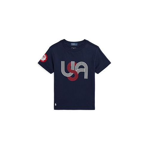 Polo Ralph Lauren Toddler and Little Boys Team USA Cotton Jersey Graphic Tee