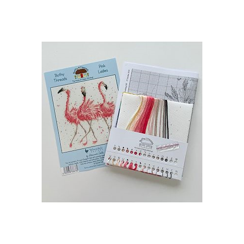 Bothy Threads Pink Ladies XHD24 Counted Cross Stitch Kit