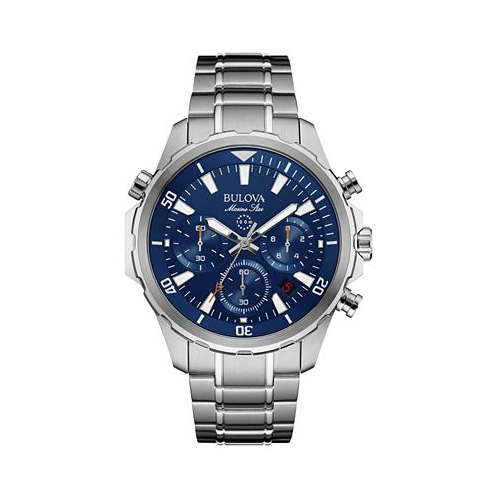 Bulova Mens Chronograph Marine Star Stainless Steel Bracelet Watch 43mm