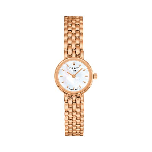 Tissot Womens Swiss Lovely Rose Gold-Tone PVD Stainless Steel Bracelet Watch 20mm