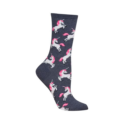 Hot Sox Womens Unicorn Fashion Crew Socks