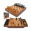 Trademark Global Trademark Games Inlaid Walnut Style Magnetized Wood Wstaunton Wood Chessmen