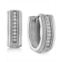 Esquire Mens Jewelry Diamond Hoop Earrings (1/10 ct. t.w.) in Sterling Silver