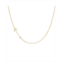 Zoe Lev 14K Gold Asymmetrical Initial and Bezel Necklace