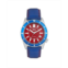 Reign Men Francis Leather Watch - Blue/Red 42mm