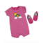 Lily & Jack Baby Girls Short Sleeved Rainbow Romper and Shoes 2 Piece Set
