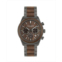 Jacques Lemans Mens Eco Power Watch with Solid Stainless Steel / Wood Inlay Strap IP-Grey Chronograph 1-2115
