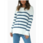 Paneros Clothing Womens Cotton Jodi Stripe Tunic Sweater