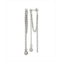 Chisel Stainless Steel Multi Chain Front and Back Dangle Earrings