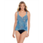 ShapeSolver by Penbrooke Womens ShapeSolver Princess Seam Fauxkini One-Piece Swimsuit