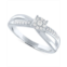 Promised Love Diamond Cluster Promise Ring (1/6 ct. t.w.) in Sterling Silver