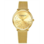 Stuhrling Womens Gold Tone Mesh Stainless Steel Bracelet Watch 38mm