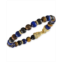 Esquire Mens Jewelry Multi-Stone Beaded Bracelet in 14k Gold-Plated Sterling Silver