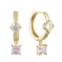 BONHEUR JEWELRY Giselle Crystal Hoop Drop Earrings