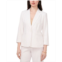 Sam & Jess Womens Linen-Blend 3/4 Sleeve Single-Button Blazer