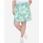HEARTS OF PALM Plus Size Feeling the Lime Printed Skort