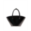 Joanna Maxham Womens Leather Croco Embossed Ladys Gambit Bag (Black)