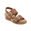 Earth Womens Willa Strappy Casual Mid Cork Wedge Sandals