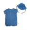 Lily & Jack Baby Boys Muslin Romper and Sun Hat 2 Piece Set