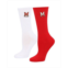 ZooZatz Womens Red White Maryland Terrapins 2-Pack Quarter-Length Socks