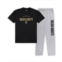 Profile Mens Vegas Golden Knights Black Heather Gray Big and Tall T-shirt and Pants Lounge Set