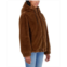 Sebby Juniors Women Reversible Faux Fur Hooded Bomber Jacket