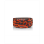LuvMyJewelry Rivers of Fire Design Sterling Silver Black Rhodium Plated Enamel Band Men Ring
