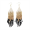 INK+ALLOY Claire Ombre Beaded Fringe Earrings Coral