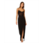 Adrianna by Adrianna Papell Womens Sleeveless Mesh-Panel Gown