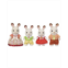 Calico Critters Chocolate Rabbit Family Set of 4 Collectable Doll Figures