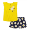 Kids Headquarters Baby Girls Flutter Sleeve Daisy T-shirt and Printed French Terry Shorts