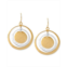 Robert Lee Morris Soho Earrings Two-Tone Hammered Circle Orbital Earrings